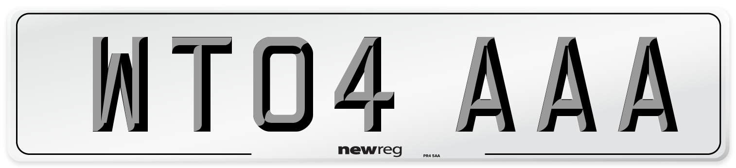 WT04 AAA Number Plate from New Reg